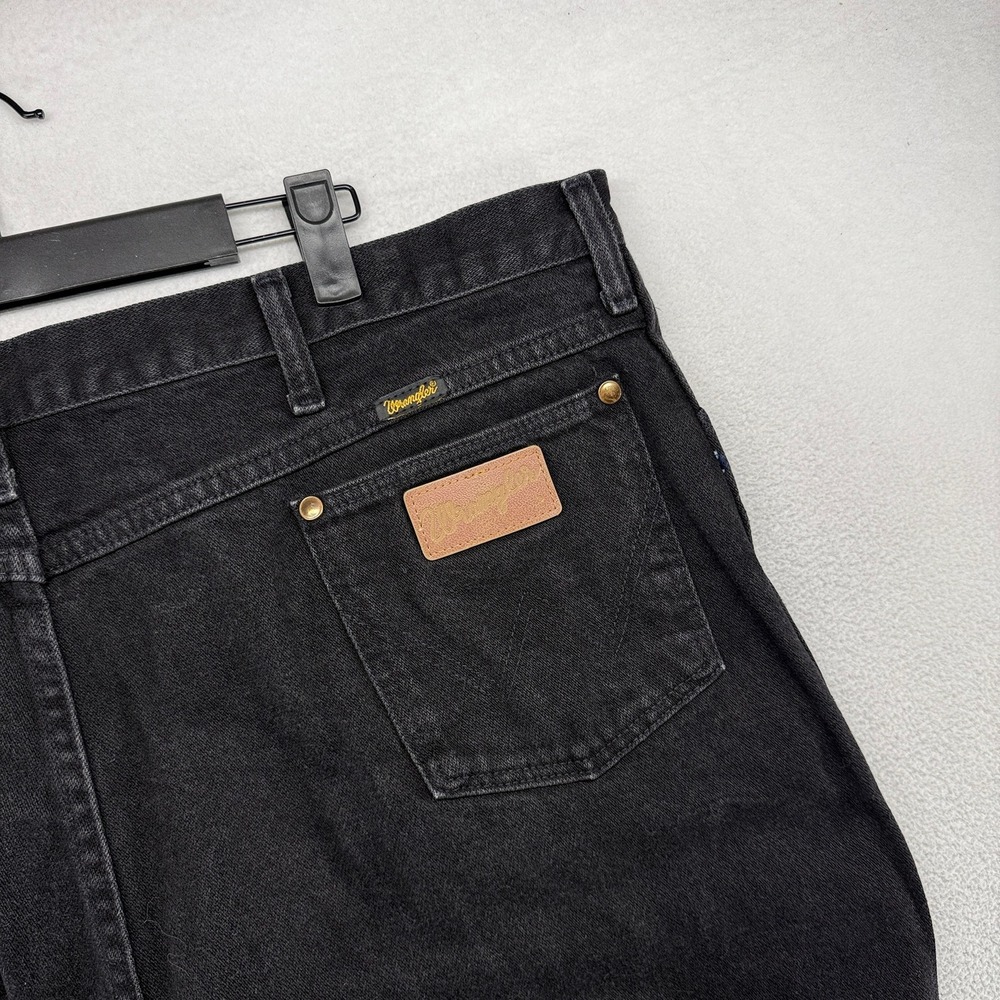 Vintage Wrangler Jeans Mens 42x32 Black Cowboy Cut Denim 936WBK USA Made 90s